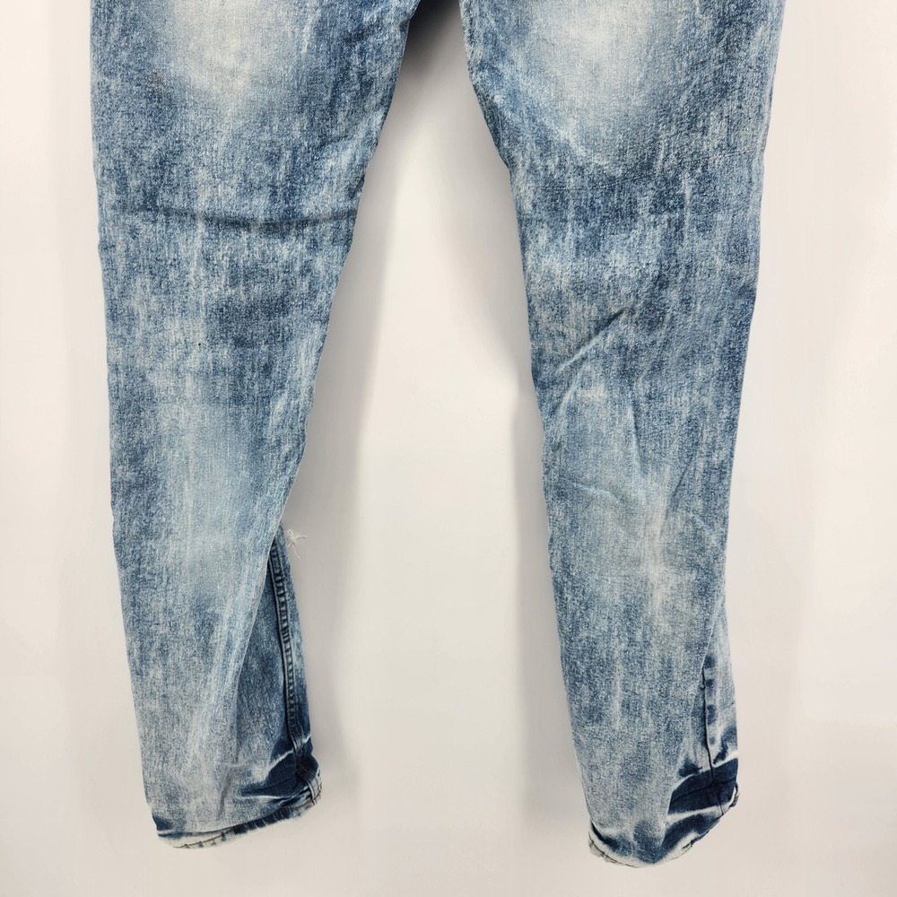 EVOLUTION IN DESIGN Mens Acid‎ Wash Distressed Ripped Jeans Size 38 - Picture 7 of 8